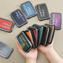 Almofada de tinta vintage para selo, artesanato DIY, Scrapbooking, borracha, selos de madeira, pintura a dedo, fazendo suprimentos, tamanho grande, 20 cores - Image 1