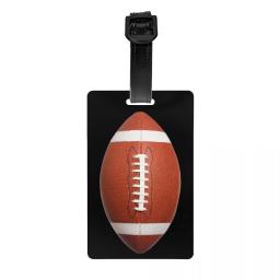 Futebol americano Bola Bagagem Tag, Proteção de Privacidade, Futebol Esporte Bagagem Tags, Travel Bag Labels, Mala, Personalizado - Image 1