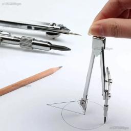 Caixa de ferramentas de metal compasso conjunto para design de arte desenho engenharia escritório escola estudante matemática geometria esboço suprimentos - Image 1