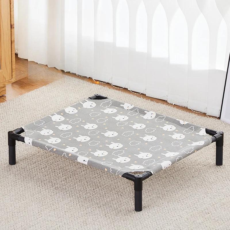 Cama dobrável portátil elevada para animal de estimação, canil, casa de gato, camas de cachorro, removível e lavável, quatro estações, camping - Image 1