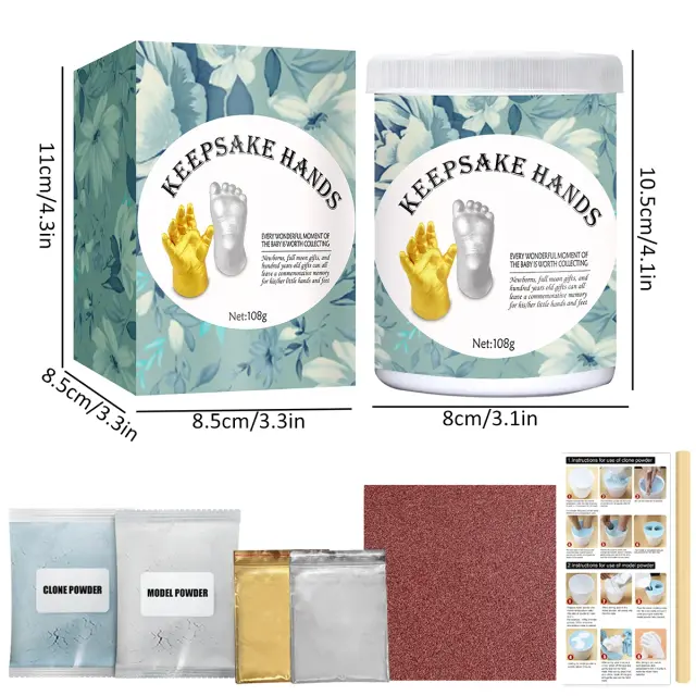Kit Completo para Fundição Manual: Crie Estátuas e Lembranças de Bebê em Gesso e Impressão 3D
