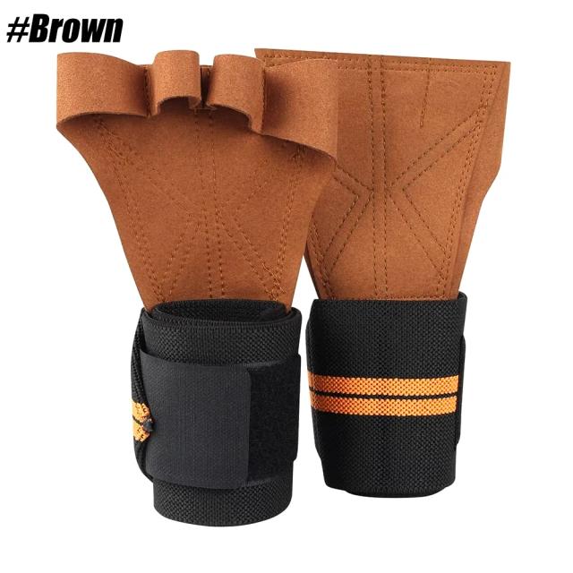 Luvas de ginástica unissex para levantamento de peso com suporte de pulso e proteção total para palmas - 1 par ideal para fitness