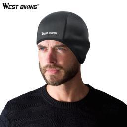 WEST BIKING-Boné de ciclismo térmico à prova de vento para homens e mulheres, forro do capacete, chapéu da motocicleta, MTB Headwear, corrida e esqui, inverno - Image 4