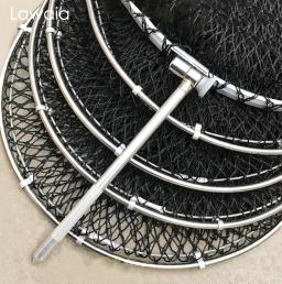 Lawaia Folding Redes De Pesca Gaiola, Forte Preto Fio Trançado, Mão Pequena Net, Saco De Peixe De Secagem Rápida, Anéis De Aço Inoxidável - Image 1