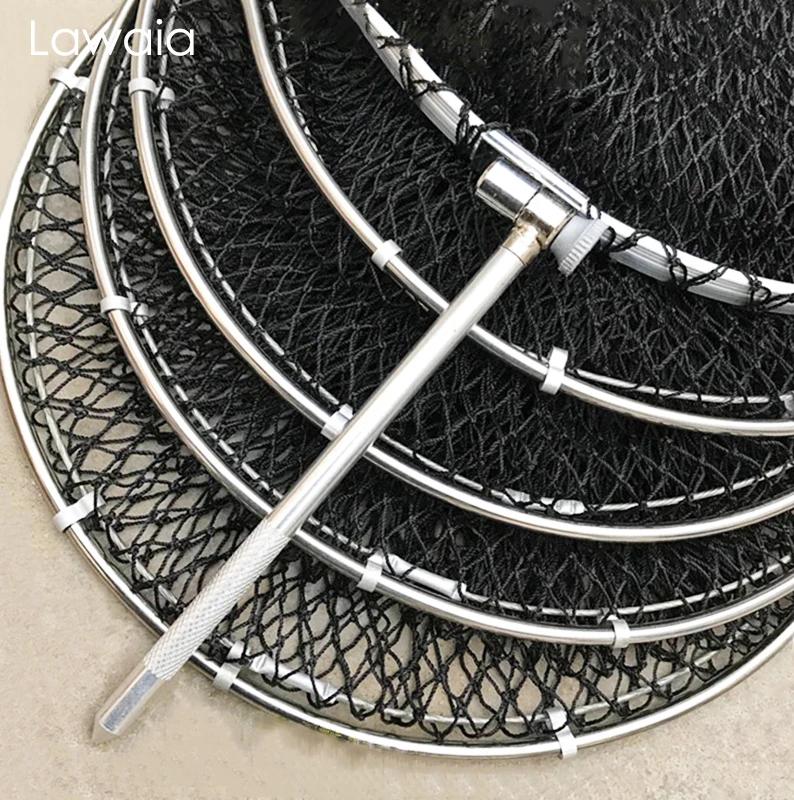 Lawaia Folding Redes De Pesca Gaiola, Forte Preto Fio Trançado, Mão Pequena Net, Saco De Peixe De Secagem Rápida, Anéis De Aço Inoxidável - Image 1