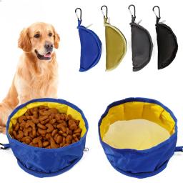 Tigela de água dobrável para animais de estimação, recipiente para beber, saco de armazenamento de alimentos, caminhadas ao ar livre, viagens, tigela dobrável, 1100ml - Image 1