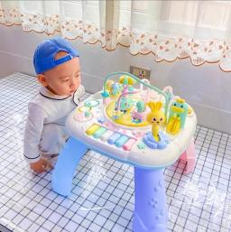 Baby Activity Table Music Box Com Luzes, Brinquedos Educativos Jogos, Sintetizador Interativo Aprendizagem - Image 2