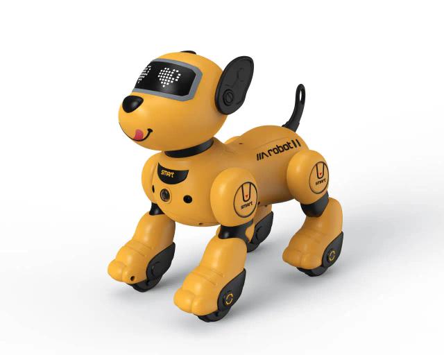 Robô Cão Eletrônico RC - Cachorro Robô de Brinquedo Programável com Laser para Crianças - Presente de Aniversário e Natal