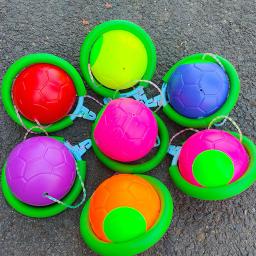 Tornozelo colorido pulando bola para crianças, brinquedo fitness para crianças, jogo de exercícios hip-hop - Image 1