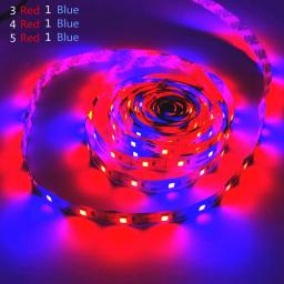 Fita de led para cultivo hidropônico com iluminação de espectro, fita de led com chip 0.5m, 1m, 2m, 3m, 2835, para plantas e flores - Image 1