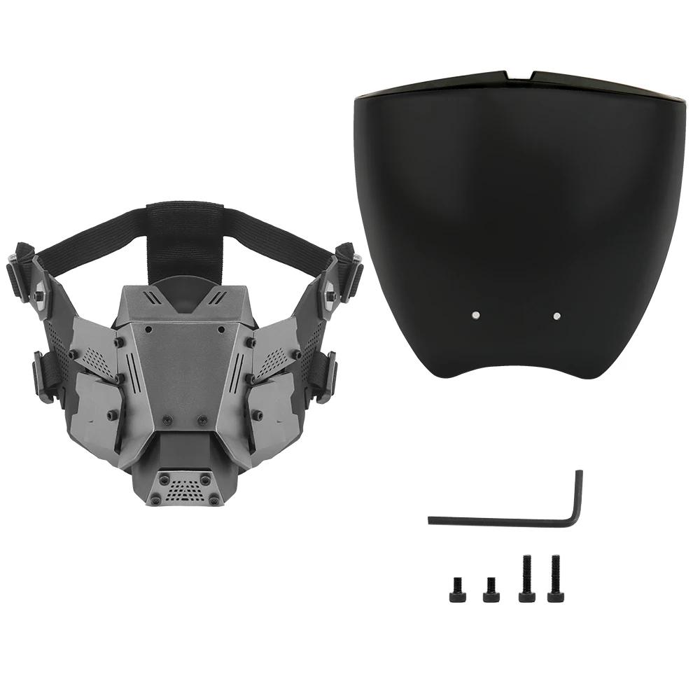 Cyberpunk Tactical Full Face Mask, Máscara Cosplay Respirável, Halloween Masquerade, CS Paintball, Acessórios de Caça - Image 1