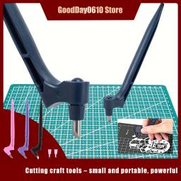 Ferramenta de corte de artesanato de papel rotativa de 360 graus - Faca de artesanato de aço inoxidável para scrapbooking de vinil - Image 1