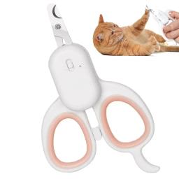 Cortador de unhas profissional LED para animais de estimação, aparador de garras com trava de segurança, tesoura para cães e gatos - Image 3