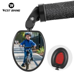 WEST BIKING-Bike Mini Espelho Retrovisor, Refletor de Segurança, Ajustável Ciclismo Espelho Retrovisor, MTB Bicicleta Estrada, 360 Rotação - Image 1