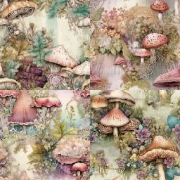 Panalisa-Papel de Scrapbook Cogumelo Vintage, Scrapbooking, Modelado, Artesanato DIY, Fundo, 24 Folhas, 6 "x 6" - Image 4