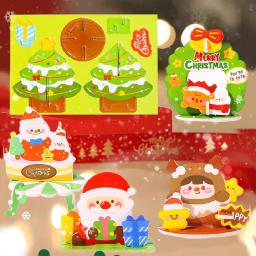 3D Handmade Christmas Cartoon Jigsaw Puzzle, Brinquedos infantis criativos, diversão, série, Natal série - Image 2