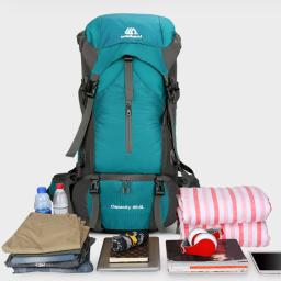 Weikani Large Capcity Caminhadas Mochila, Resistente à Água, Escalada, Camping, Trekking, Mochila de Viagem com Capa de Chuva, 70L - Image 1