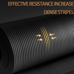 Tapete esportivo grosso de 200 cm x 90 cm Tapete de fitness grosso para yoga pilates e meditação com alça portátil ideal para yoga esportivo antiderrapante perfeito para exercícios e fácil de transportar - Image 4