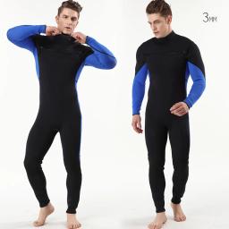 Roupa de mergulho com zíper frontal masculina, roupa de banho de neoprene de 3mm para mergulho, mantém o calor profissional, roupa de mergulho - Image 3