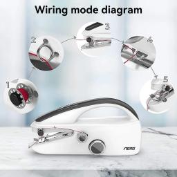 Máquina de costura portátil com USB elétrico, Máquina de costura automática, Máquinas de alfaiataria, Roupas, Casa, Ferramentas de viagem - Image 3