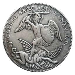Suíça Cavaleiro Moeda de Bolso Comemorativa mais Bolsa de Presente, Fun Couple Art Coin, Implantação Boate, Boa Sorte, Luxo, 1720 - Image 3