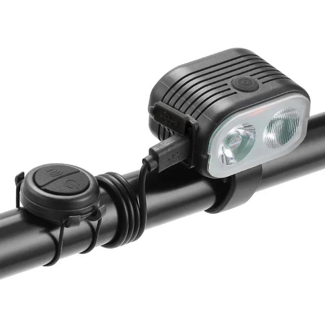 Farol LED X-TIGER para Bicicleta com Buzina: À Prova D'Água, Recarregável por USB, 200 Lumens e 6 Modos em 1 Só Produto