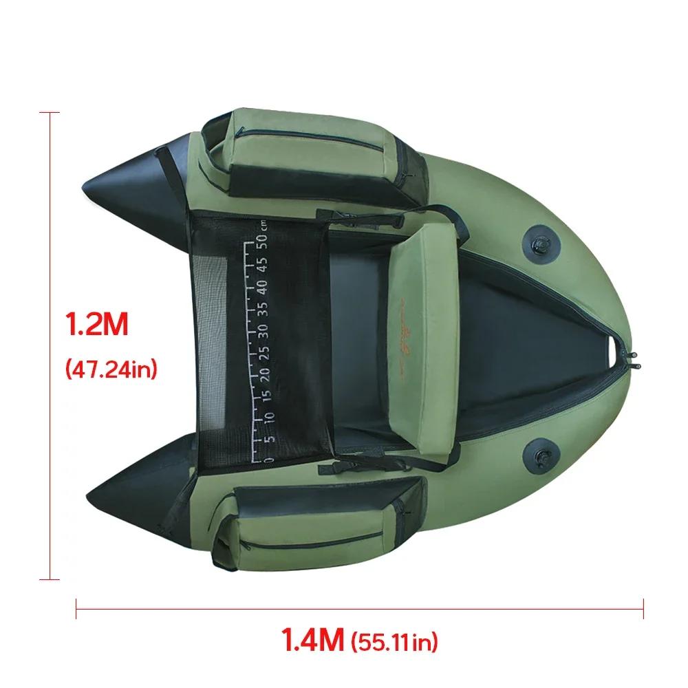 Barco de pesca inflável portátil definido para 1 pessoa, flutuabilidade profissional forte, Double-Airbag segurança, caiaque prático - Image 1