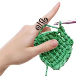 Anel de tensão artesanal Crochet Gancho ajustável Acessórios para tricô de fios para amantes de crochê - Image 2