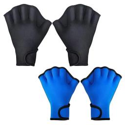 Luvas de natação de neoprene para treinamento de fitness, natação Webbed Paddle, Fitness aquático, aletas de mão Aqua, dedo de natação, 1 par - Image 1