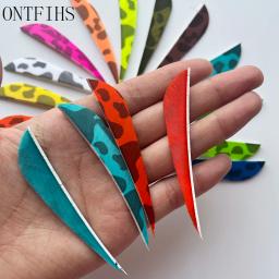 24 pçs 3 Polegada penas de tiro com arco flecha fletching 3 "forma gota de água palhetas de tiro com arco pena tradicional-padrão de camuflagem 50 pc - Image 6