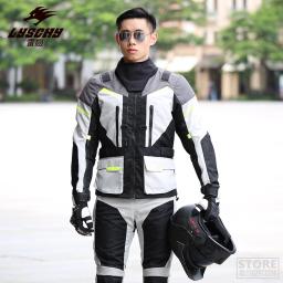 Impermeável moto jaqueta e calças terno, roupas motocross equitação, engrenagem protetora, moto, moto, inverno - Image 2
