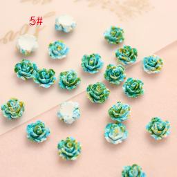Mini resina flor-como cabochões, 6mm/8mm, acessórios retro para fazer jóias, decoração do prego, diy, 100 pçs/lote - Image 5