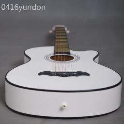 Kit de guitarra acústica de 38 polegadas, guitarra folk para iniciantes, crianças, 6 cordas, guitarra de viagem, preto, azul, branco, madeira, marrom, agt16 - Image 4