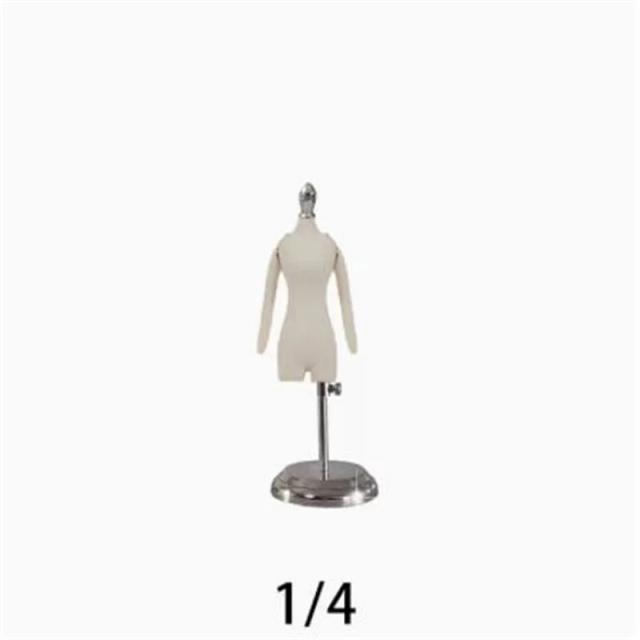 Manequim de Plástico para Design e Costura: Ideal para Tecido de Algodão e Moda Feminina, Tamanhos 1/3 e 1/4