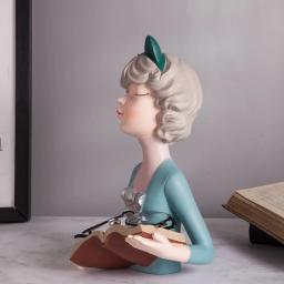 Garota moderna estátua estatueta de resina, decoração elegante, sotaque para sua casa, sala de estar, quarto, decoração de escritório, charmoso, 1 pc - Image 2
