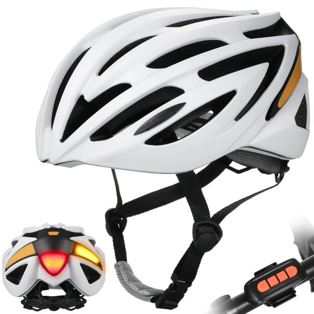Capacete de Bicicleta Inteligente e Leve com Luzes de Sinalização e Advertência