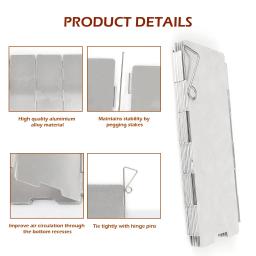Folding Outdoor Camping Fogão pára-brisas, pára-brisa leve, escudo térmico, 8 placas, 10 placas - Image 4