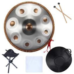 Tambor de mão de tamanho pequeno, instrumento de meditação para iniciantes, instrumento de espírito vazio de ioga, tambor de língua de aço, 9 tons, menor G, 18 polegadas - Image 1