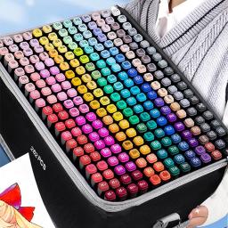24-168 cores álcool marcador oleoso de ponta dupla pintura conjunto de arte cultura de escritório e materiais educacionais - Image 2