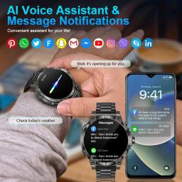 2025 nova bússola militar relógio inteligente masculino 1.85 "hd tela grande freqüência cardíaca bluetooth chamada à prova dwaterproof água smartwatch reloj inteligente - Image 6