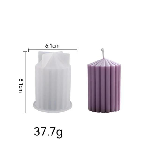 Molde de Cilindro de Silicone para Velas, Sabonetes e Artesanato DIY em Resina Epóxi