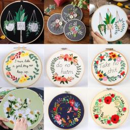Ferramenta De Anel De Argola De Bordado De Bambu, Punch Needle Art, Ponto Cruz, Moldura Redonda, Ferramentas De Costura De Madeira, Suprimentos De Artesanato DIY - Image 6