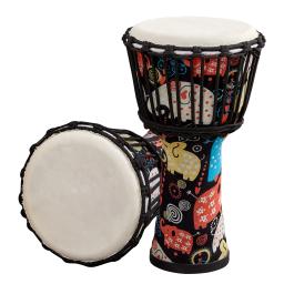 8 Polegada tambor africano portátil djembe tambor de mão com padrões de arte colorida percussão instrumento musical resina abs para tambor corpo - Image 6