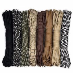 Cabo de Paraquedas Tático Militar, 550 Paracord, 7 Strand, Acessórios para Camping, Sobrevivência ao ar livre, DIY Bracelet Rope, 4mm - Image 1