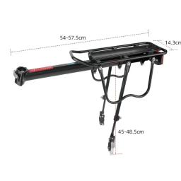 Liberação rápida ajustável bicicleta rack de carga rack traseiro mtb estrada bicicleta carga bagagem rack com luz da bicicleta - Image 6