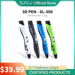 Sunlu caneta impressora 3d SL-300 novo presente diy frete grátis com reino unido ue eua plug 8 controle de velocidade digital para desenho e diy - Image 1
