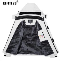 KEFITEVD Jaqueta de Neve Feminina de Inverno Pesada para Snowboard e Esqui ao Ar Livre Térmica Quente para Caminhada e Casaco Corta-Vento Casual - Image 2