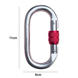 Heavy Duty Alloy Steel Carabiner Clip, atividades ao ar livre, escalada, montanhismo, caminhadas, Rock, 25kN - Image 1