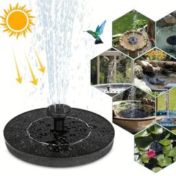 Fonte solar com 6 bicos, 1w/1.4w/2.5w, adequado para jardim, piscinas de pássaros, lagoas, piscinas, aquários exteriores e quintal - Image 1
