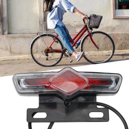 Turn Signal Rack traseiro para bicicleta elétrica, Ebike Taillight, luz da lâmpada, Acessórios Scooter, 12V, 36V-60V - Image 5